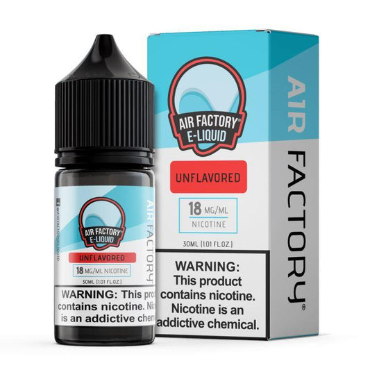 Unflavored by Air Factory Salt E-Juice 30mL with Packaging