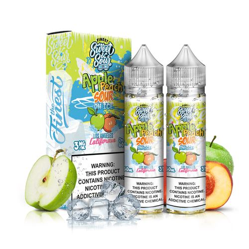 Apple Peach Sour On Ice by Finest Sweet & Sour Series 2x60mL with Packaging