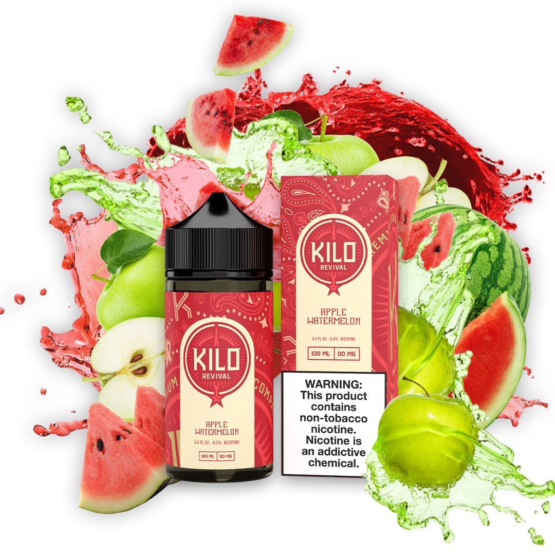 Apple Watermelon by Kilo Revival Tobacco-Free Nicotine Series 100mL with Packaging