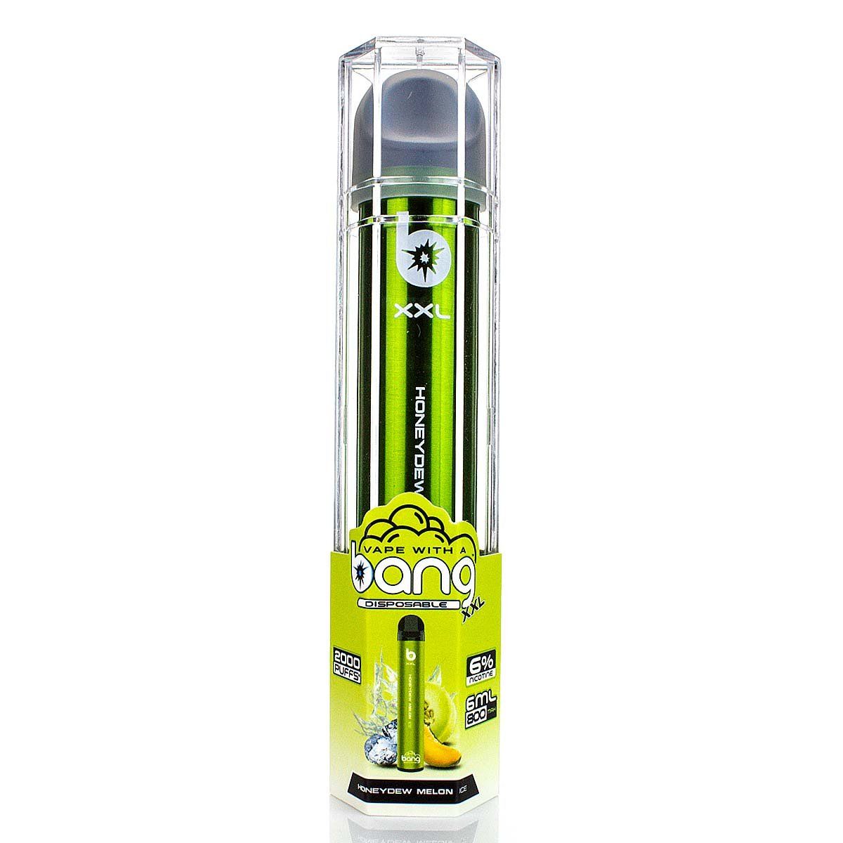 Bang XXL Disposable | MOQ 12pc | 2000 Puffs | 6mL Honeydew Melon Ice with Packaging