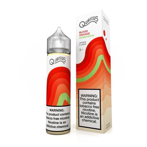 Blood Orange Honeydew by Qurious Tobacco-Free Nicotine Series 60mL with Packaging