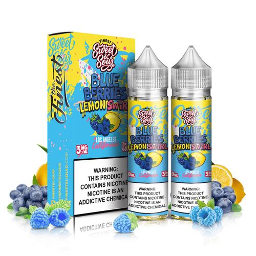 Blue Berries Lemon Swirl by Finest Sweet & Sour Series 2x60mL with Packaging