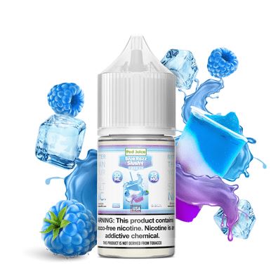 Blue Razz Slushy Freeze by Pod Juice Salt Bottle
