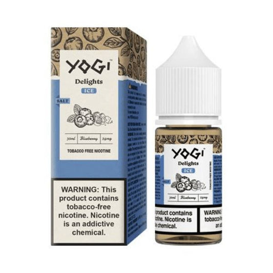 Blueberry Ice by Yogi Delights Tobacco-Free Nicotine Salt Series 30mL with Packaging