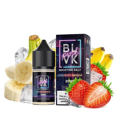 Strawberry Banana Ice (Iced Berry Banana) by BLVK TF-Nic Salt Series 30mL with Packaging