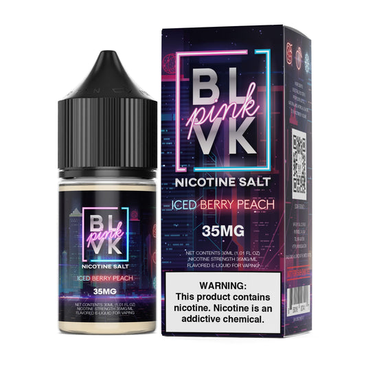 Strawberry Peach Ice (Iced Berry Peach) by BLVK TF-Nic Salt Series 30mL with Packaging