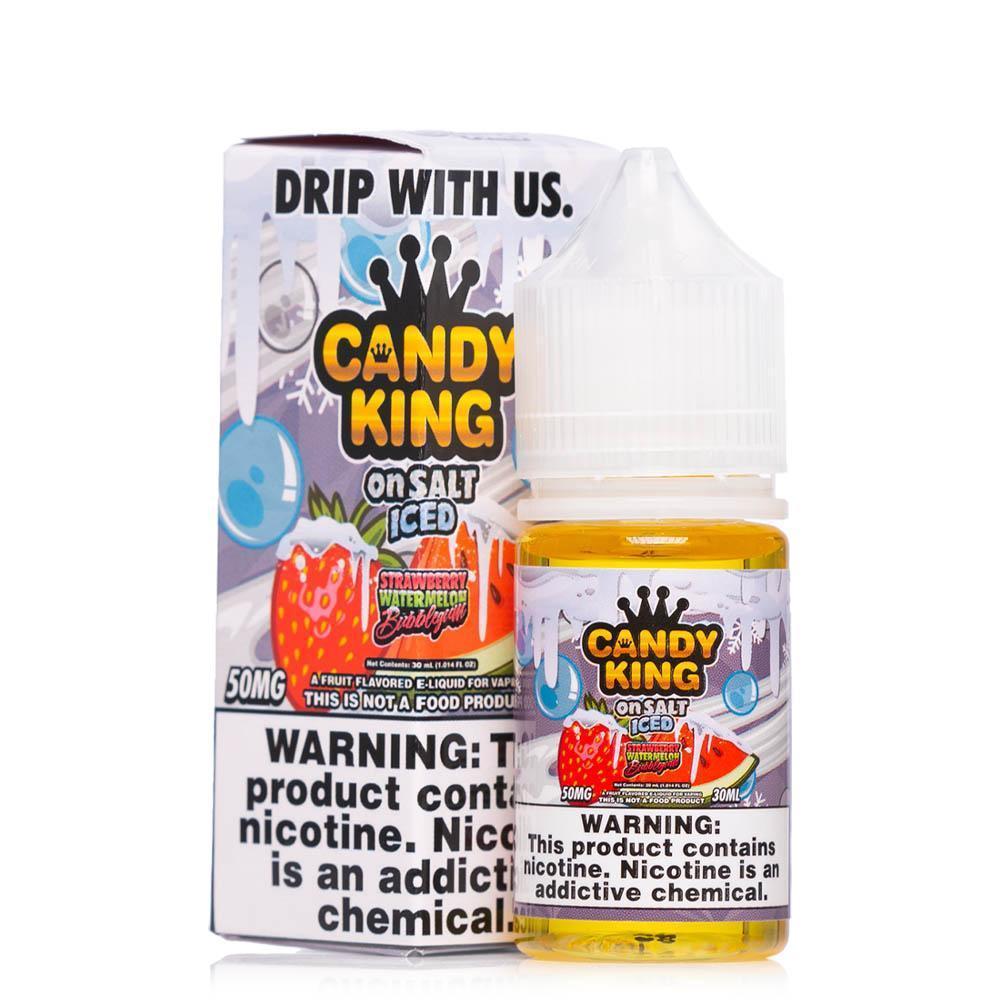 Strawberry Watermelon Bubblegum Iced by Candy King on Salt Series 30mL with Packaging