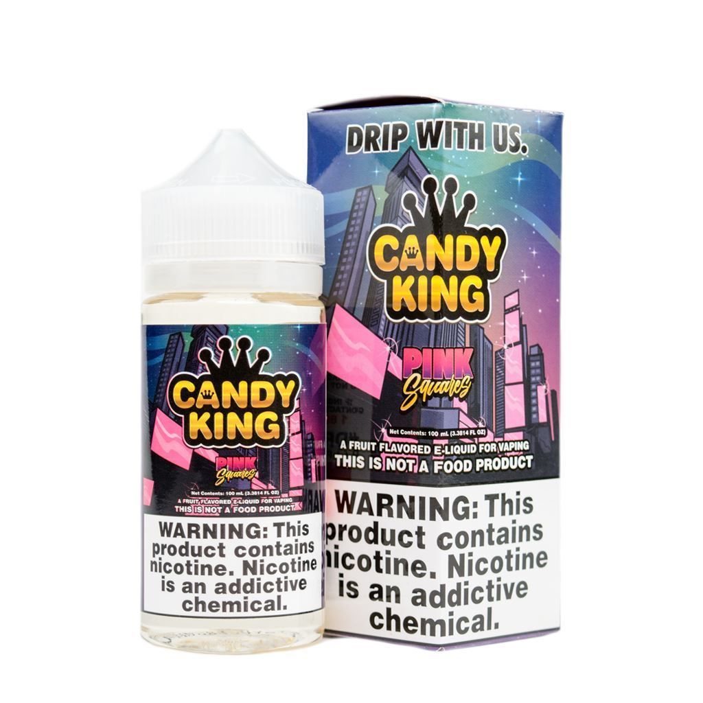 Pink Squares by Candy King Series 100mL with packaging