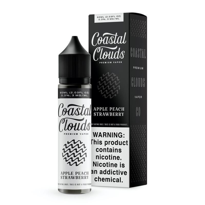 Apple Peach Strawberry by Coastal Clouds 60ml with packaging