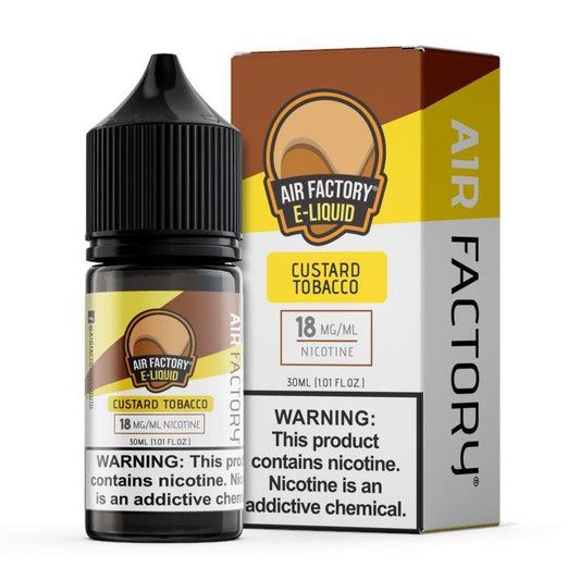 Custard Tobacco by Air Factory Salt E-Juice 30mL with Packaging