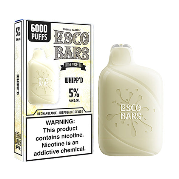 Esco Bars Mesh Disposable | 6000 Puffs | 15mL | 5% Whippd with Packaging