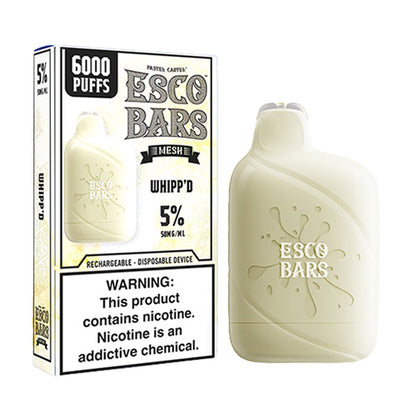 Esco Bars Mesh Disposable | 6000 Puffs | 15mL | 5% Whippd with Packaging