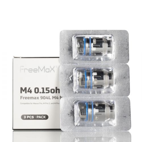 FreeMaX Maxus Pro 904L M Replacement Coils m4 0.15ohm (3-Pack) with packaging 