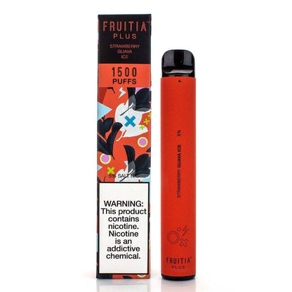 Fruitia Plus Disposable Device | 1500 Puffs Strawberry Guava Ice with Packaging