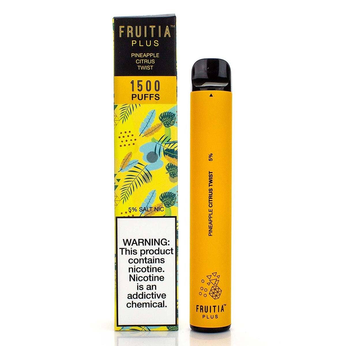 Fruitia Plus Disposable Device | 1500 Puffs Pineapple Citrus Twist with Packaging
