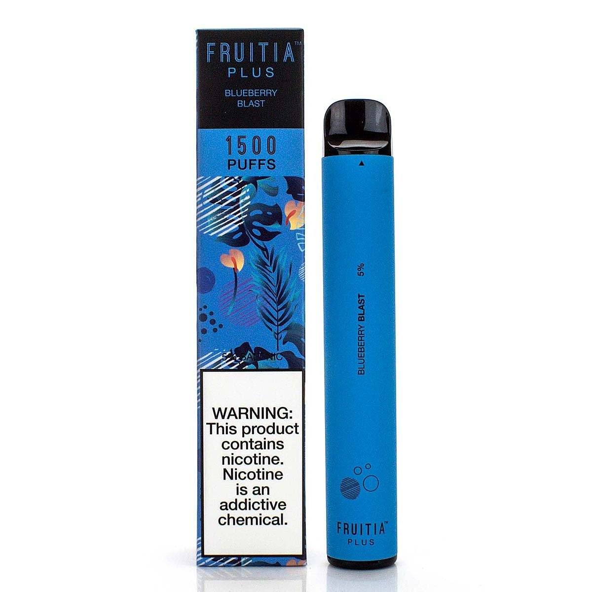 Fruitia Plus Disposable Device | 1500 Puffs Blueberry Blast with Packaging