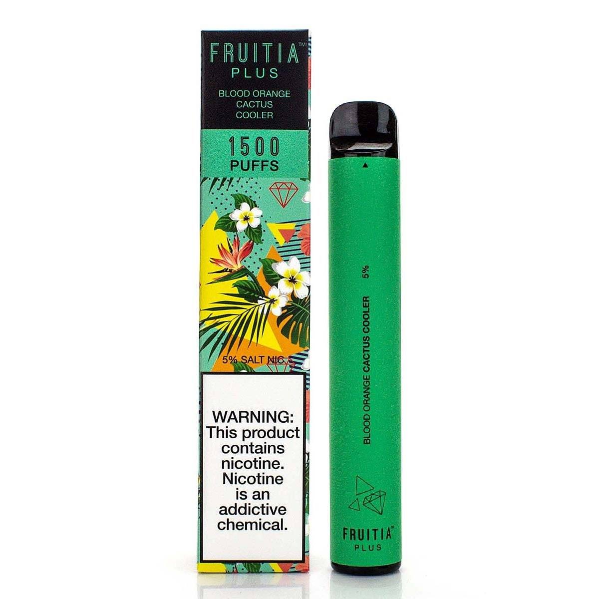 Fruitia Plus Disposable Device | 1500 Puffs Blood Orange Cactus Cooler with Packaging
