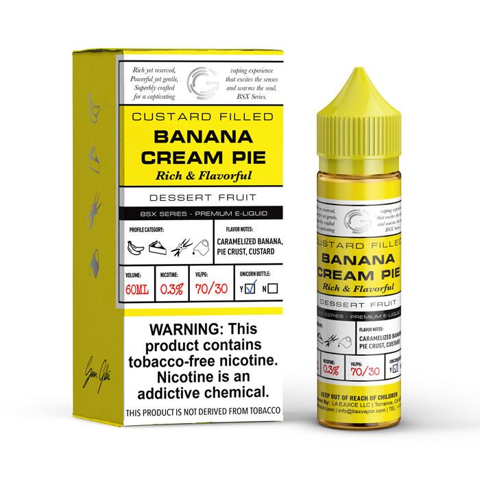Banana Cream Pie by GLAS BSX Tobacco-Free Nicotine Series 60mL with Packaging