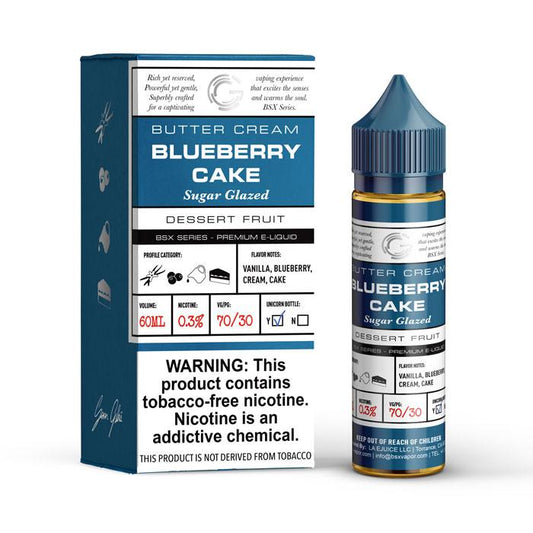 Blueberry Cake by GLAS BSX Tobacco-Free Nicotine Series 60mL with Packaging