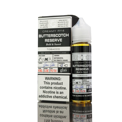 Butterscotch Reserve by GLAS BSX Tobacco-Free Nicotine Series 60mL with Packaging