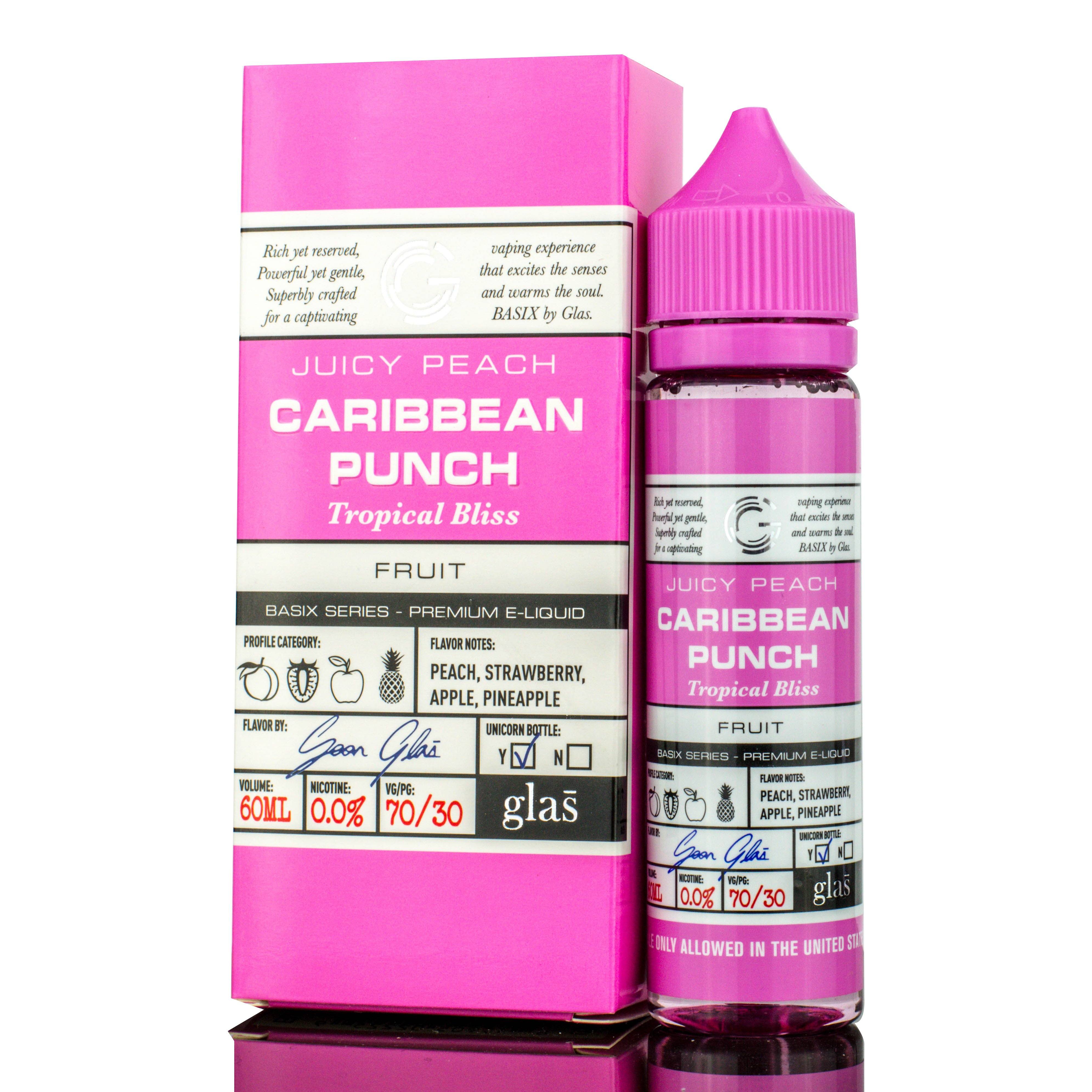 Caribbean Punch by GLAS BSX Tobacco-Free Nicotine Series 60mL with Packaging