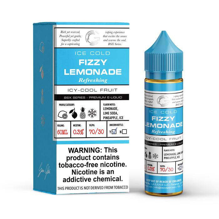 Fizzy Lemonade by GLAS BSX Tobacco-Free Nicotine Series 60mL with Packaging