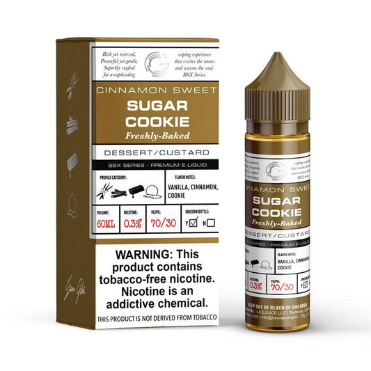 Sugar Cookie by GLAS BSX Tobacco-Free Nicotine Series 60mL with Packaging