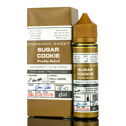 Sugar Cookie by GLAS BSX Tobacco-Free Nicotine Series 60mL with Packaging