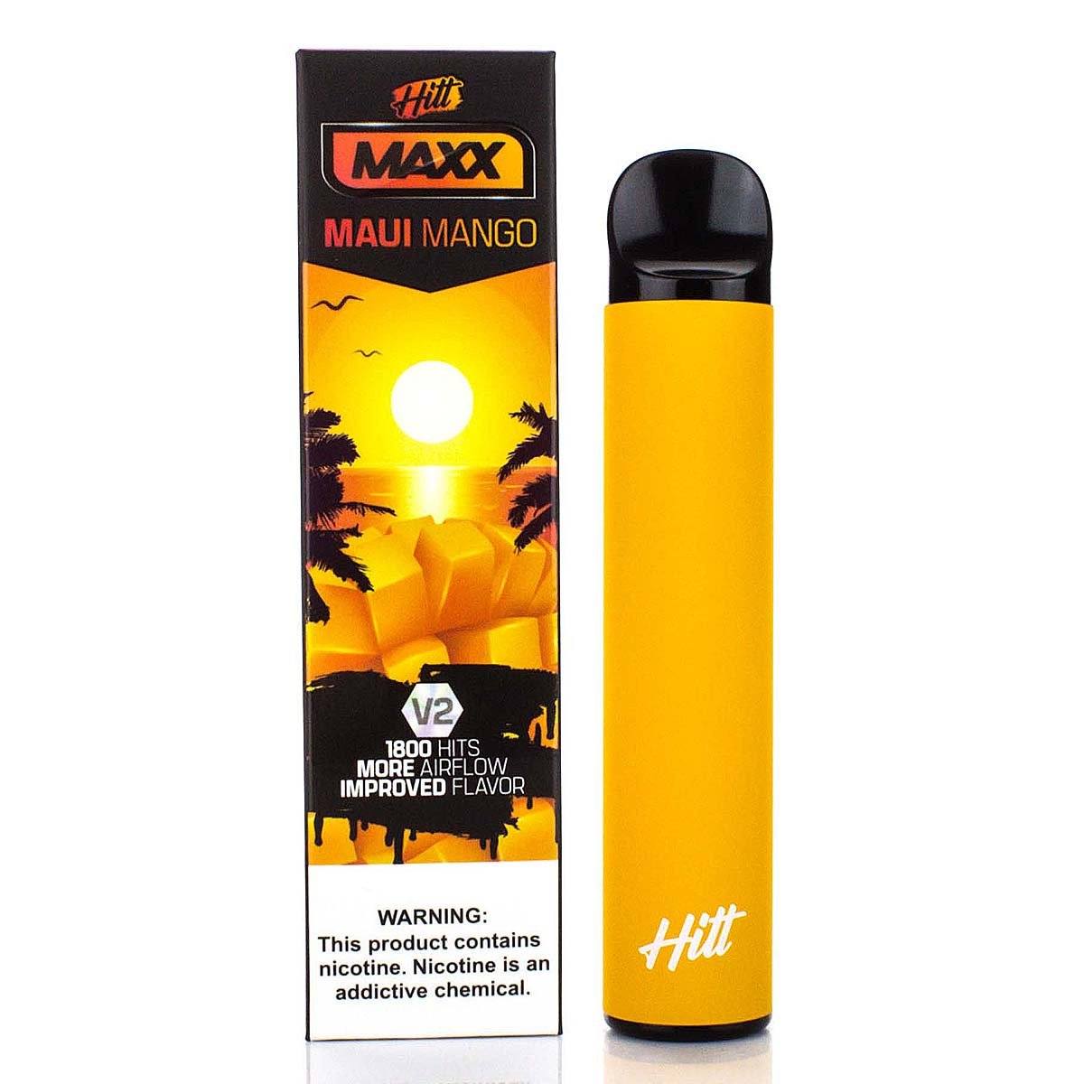 Hitt Maxx V2 Disposable | 1800 Puffs | 6.5mL Maui Mango with Packaging