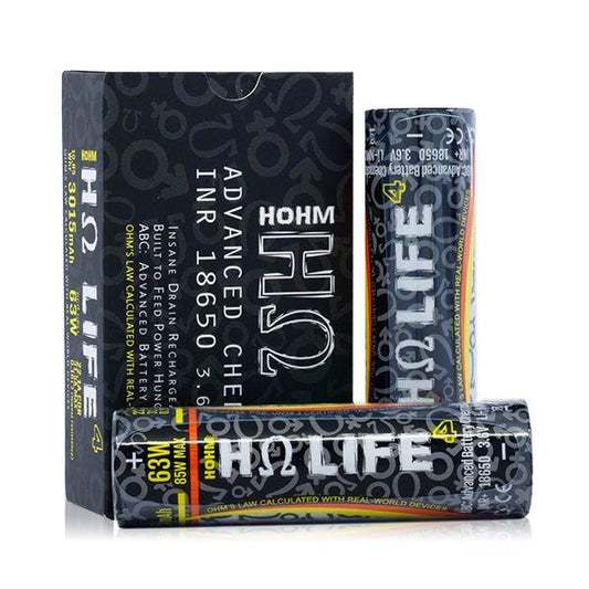 Hohm Tech Hohm Life 18650 Battery | 3015mAh | 22.1A | 2-Pack | Flawless Vape Shop