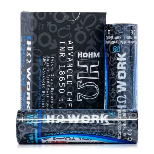 Hohm Tech Hohm Work 18650 Battery | 2547mAh | 25.3A | 2-Pack | Flawless Vape Shop
