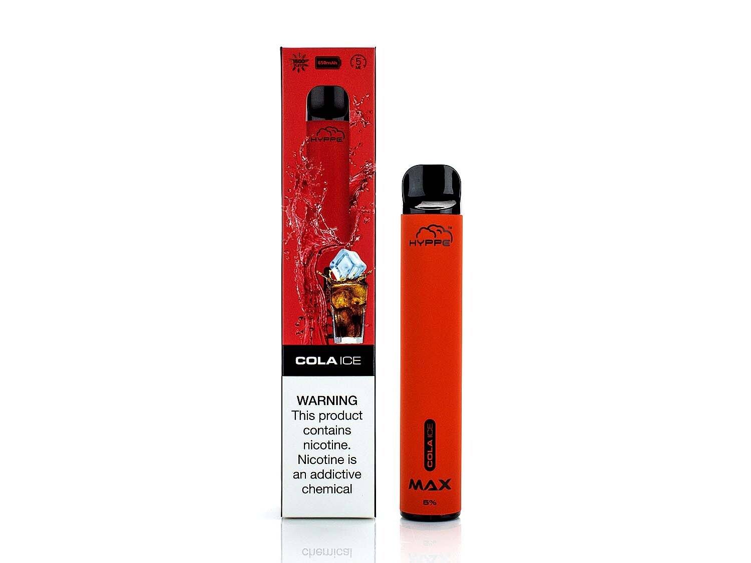 HYPPE MAX Disposable Device - 1500 Puffs Cola Ice with Packaging