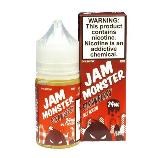 Strawberry by Jam Monster Salts 30mL with Packaging
