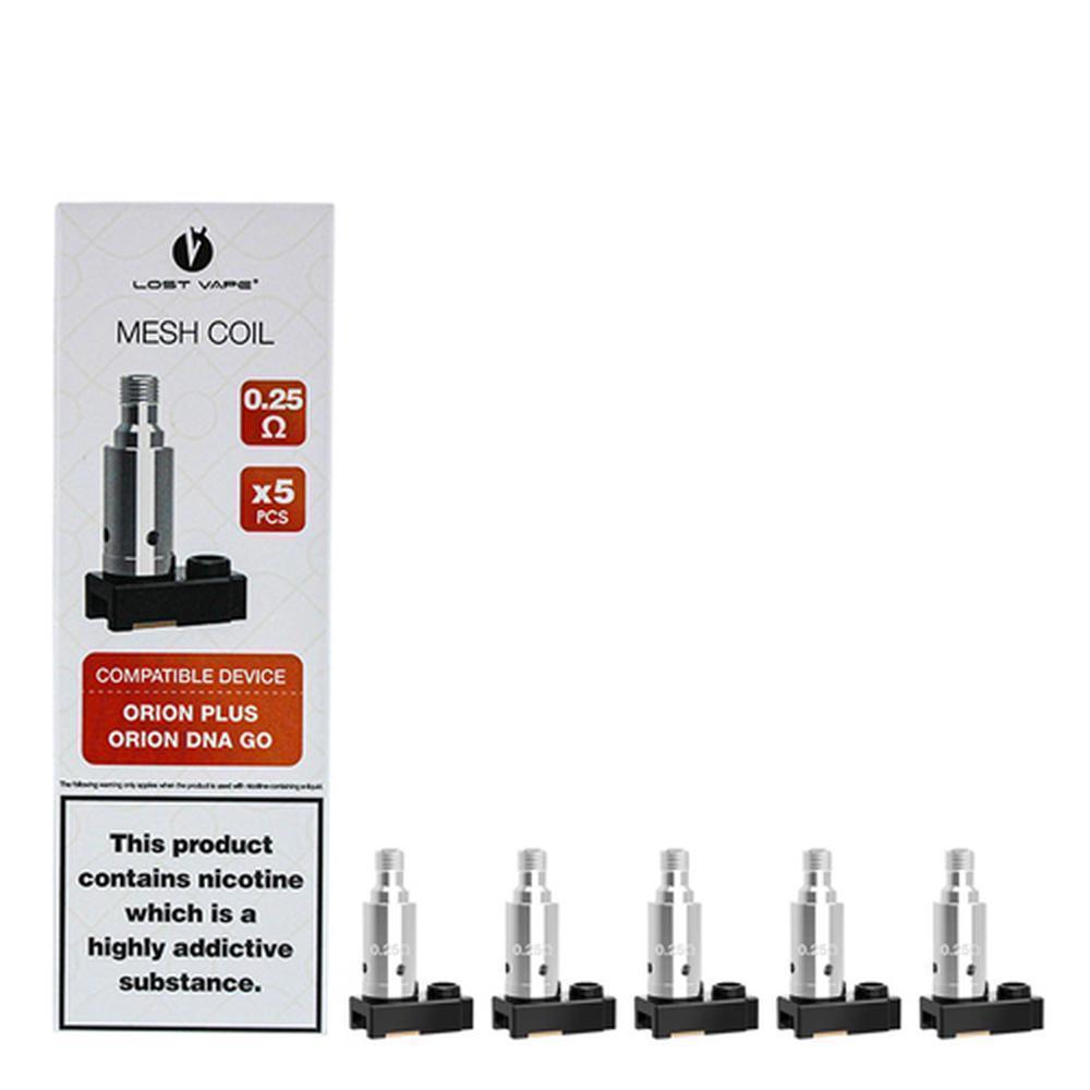 Lost Vape Orion Plus  Coils 0.25ohm (Pack of 5) with packaging
