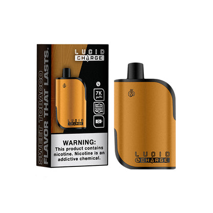 Lucid Charge Disposable | 7000 Puffs | 14mL | 5% Sweet Tobacco with Packaging