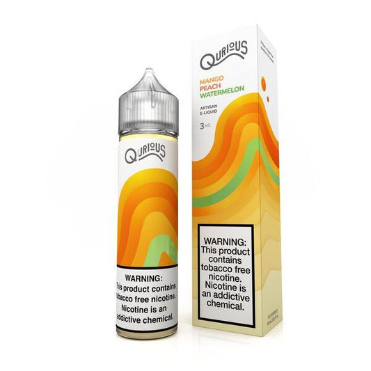Mango Peach Watermelon by Qurious Tobacco-Free Nicotine Series 60mL with Packaging