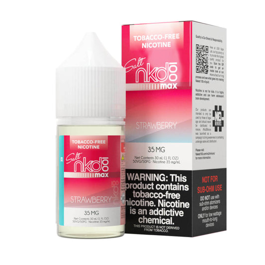 Max Strawberry Ice by Naked MAX Tobacco-Free Nicotine Salt Series 30mL with Packaging