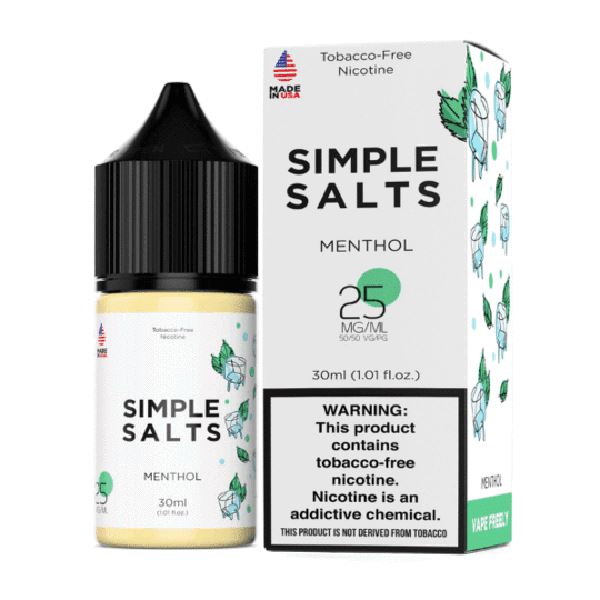 Menthol by Simple Salts Series 30mL with Packaging