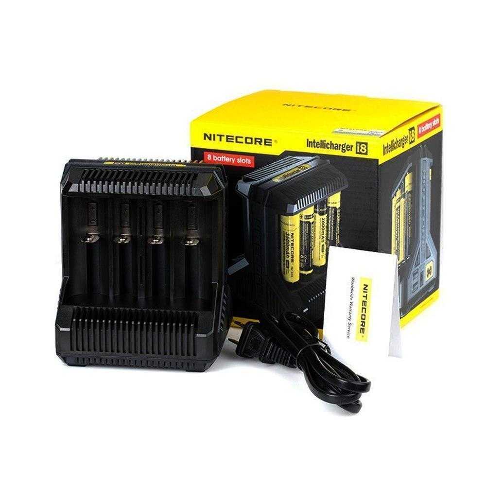 Nitecore I8 Charger - 8 Bay IMR Li-ion Battery Charger with packaging
