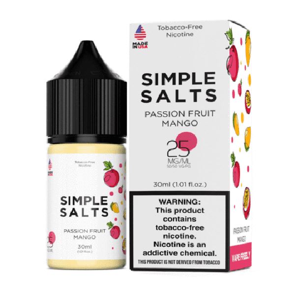 Passion Fruit Mango by Simple Salts Series 30mL with Packaging