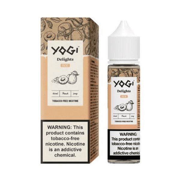 Peach Ice by Yogi Delights Tobacco-Free Nicotine Series 60mL with Packaging