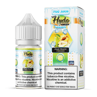 Peach Pear Freeze by Pod Juice – Hyde TFN Salt Series 30mL with Packaging