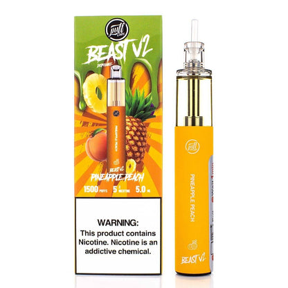 Puff Labs Beast V2 Disposable | 1500 Puffs | 5mL Pineapple Peach with Packaging