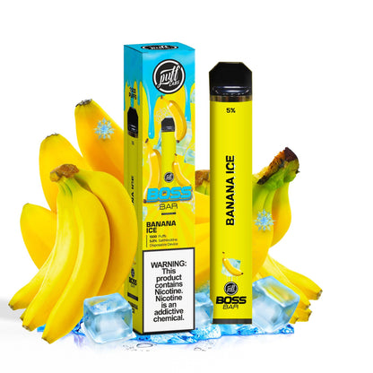 Puff Labs Puff Boss Bar Disposable | 1500 Puffs | 5.5mL Banana Ice with Packaging