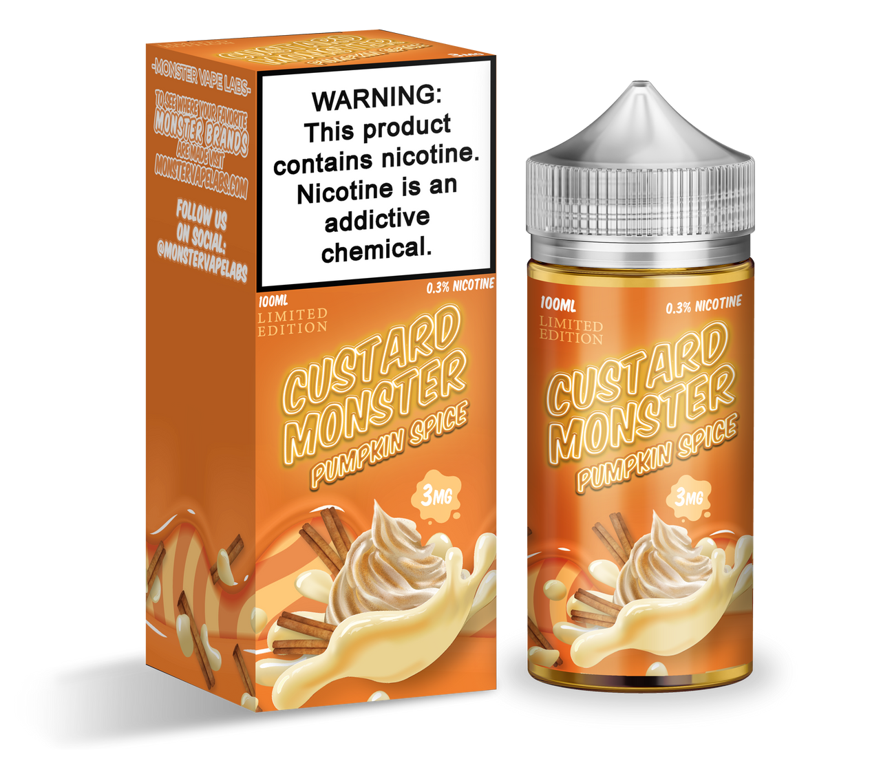 Pumkin Spice by Custard Monster 100mL with Packaging