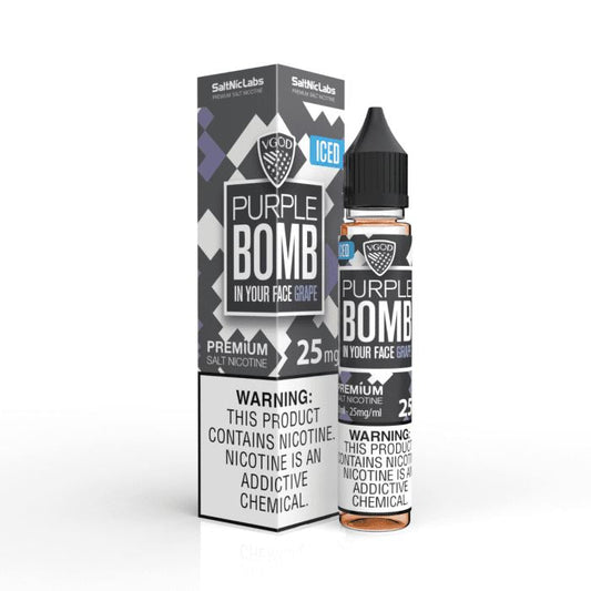 Purple Bomb Ice By VGOD Salt Nic with Packaging