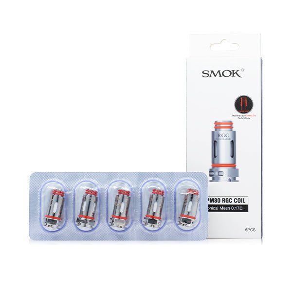 SMOK RGC Conical Mesh Coils 0.17ohm 5-Pack with packaging