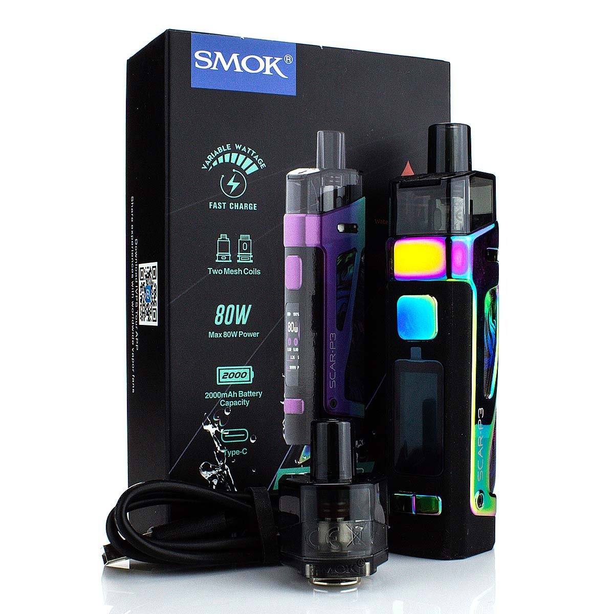 SMOK Scar P3 Pod System Kit | 10th Anniversary | Final Sale Fluid 7 Color with Packaging