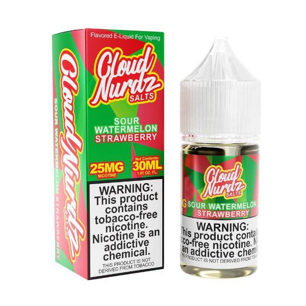 Sour Watermelon Strawberry by Cloud Nurdz Salts Series 30mL with Packaging