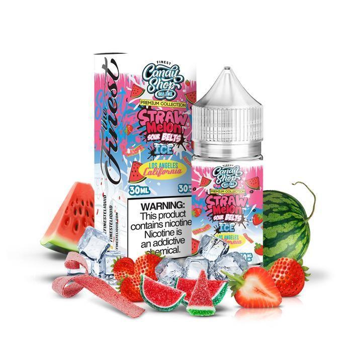 Straw Melon Sour Belts Menthol by Finest SaltNic Series 30mL with Packaging